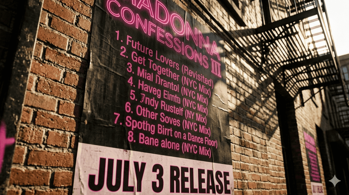 Madonna revela tracklist de Confessions II con carteles callejeros en todo el mundo