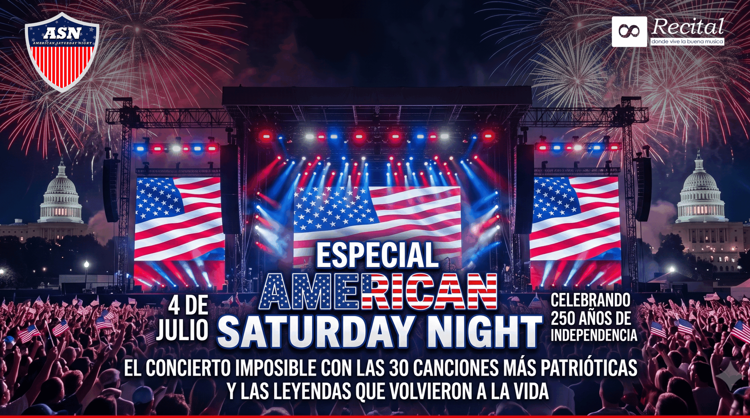 El concierto imposible: «American Saturday Night» celebra los 250 años de Estados Unidos con un especial histórico